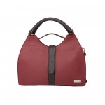 Beau Design Stylish  Cherry Color Imported PU Leather Handbag With Double Handle For Women's/Ladies/Girls